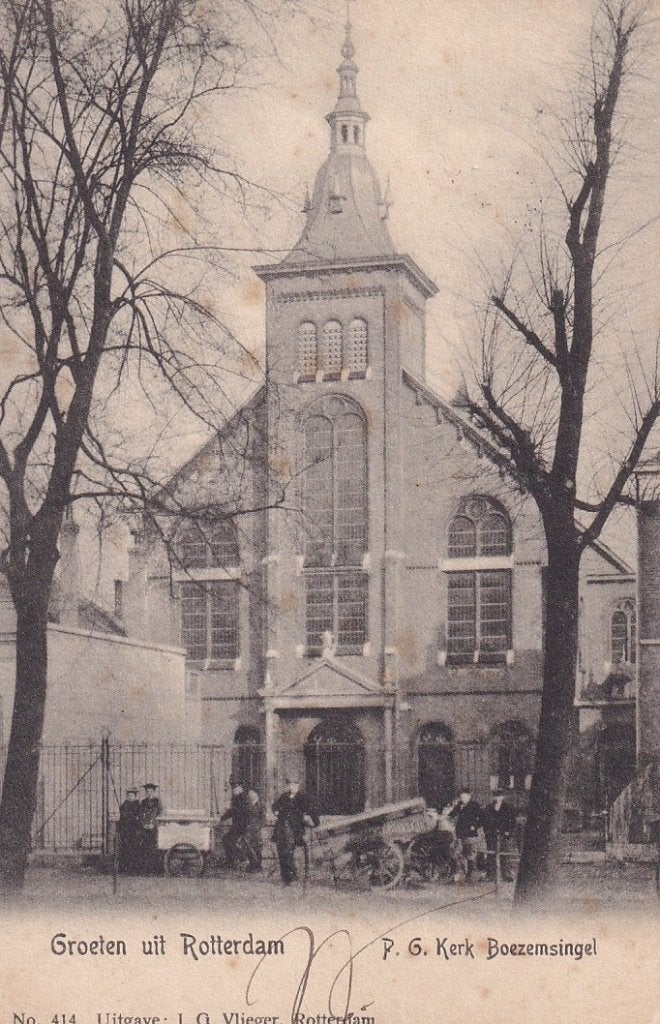 731Y Rotterdam Boezemsingel kerk Geref. Gemeente Vlieger, Ophalen of Verzenden, Voor 1920, Gelopen, Zuid-Holland