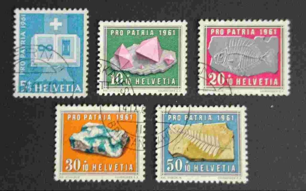 ZWITSERLAND - nrs. 731 t/m 735 - 1961, Verzenden, Gestempeld