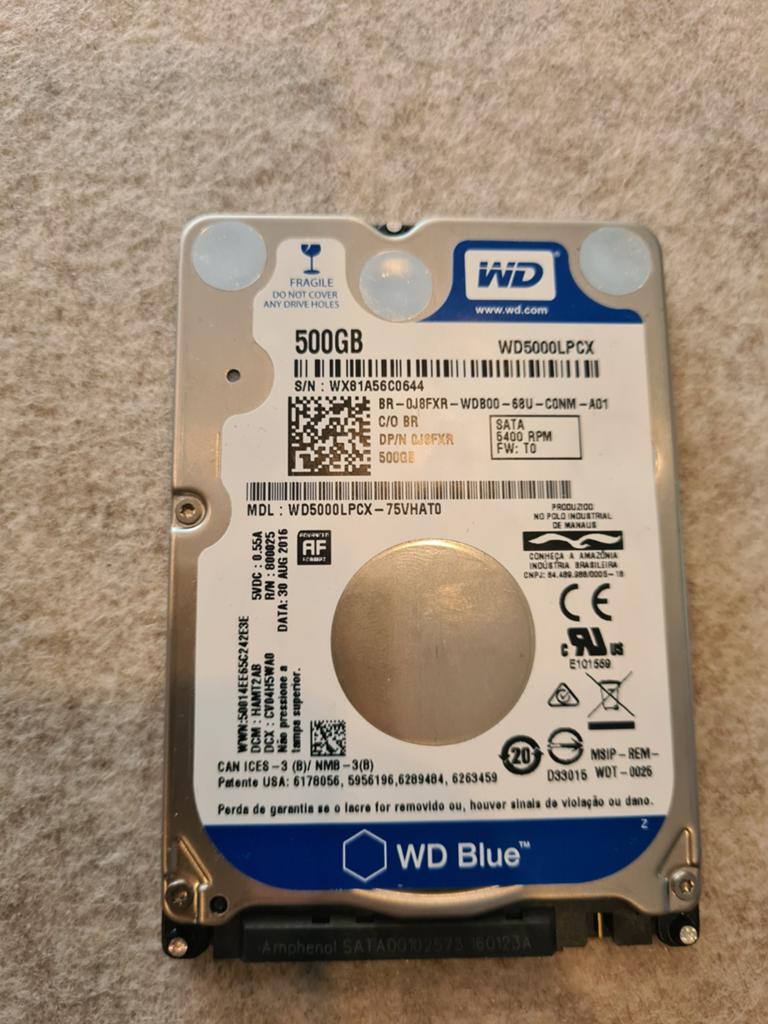 WD 500GB HDD - Nieuwstaat, Computers en Software, Harde schijven, Intern, Server, Ophalen of Verzenden, Zo goed als nieuw