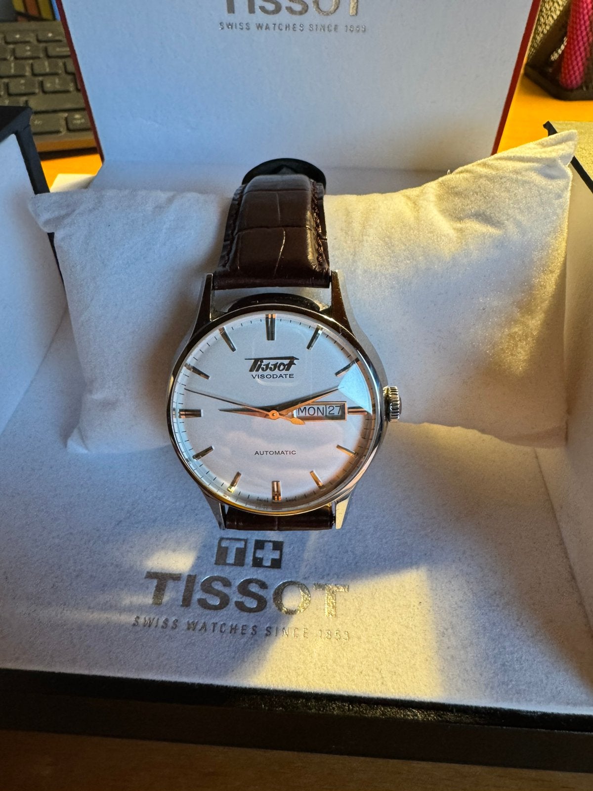 Tissot Visodate, Ophalen of Verzenden, Zo goed als nieuw, Staal, Overige merken