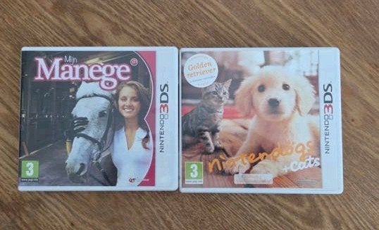 2 Nintendo 3ds games: Nintendogs + cats & Mijn manege, 1 speler, Ophalen of Verzenden, Zo goed als nieuw, Role Playing Game (Rpg)