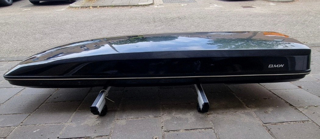 BMW Dakkoffer (520L) met dakdragers en ski houders, Auto diversen, Dakkoffers, Ophalen, Zo goed als nieuw