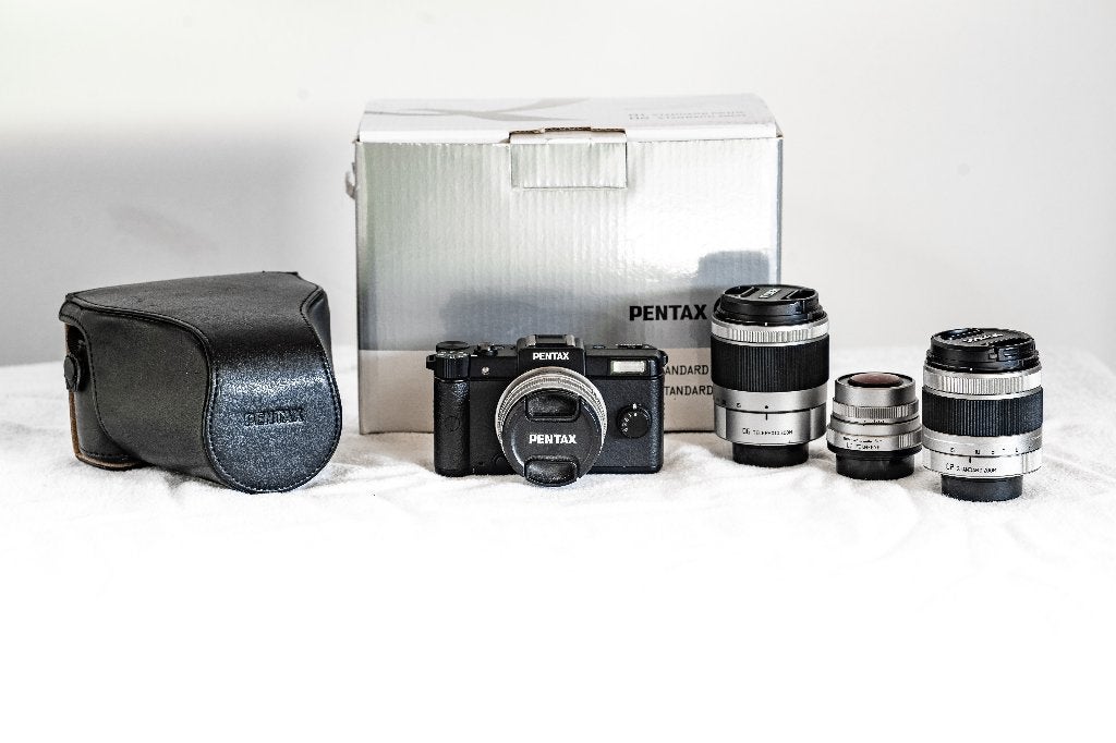 Pentax Q set, Lensdop, 12 megapixels, Ingebouwde flitser, Ophalen of Verzenden