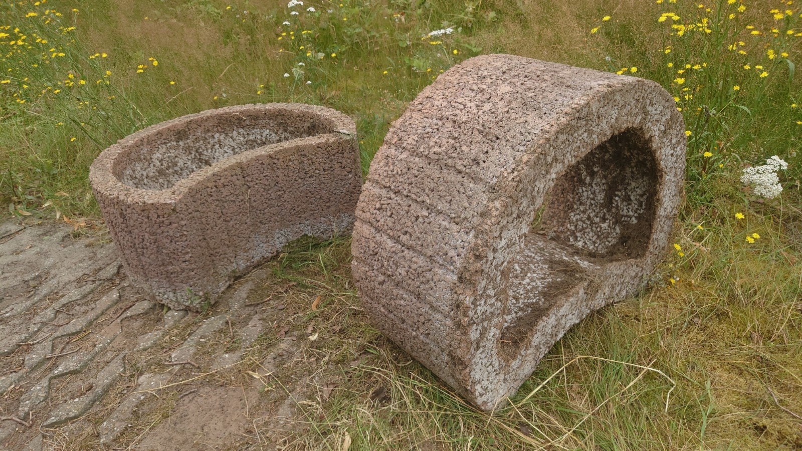 Decoratieve betonnen plantenbakken/ornamenten, Ophalen, Gebruikt, Balkon, Beton