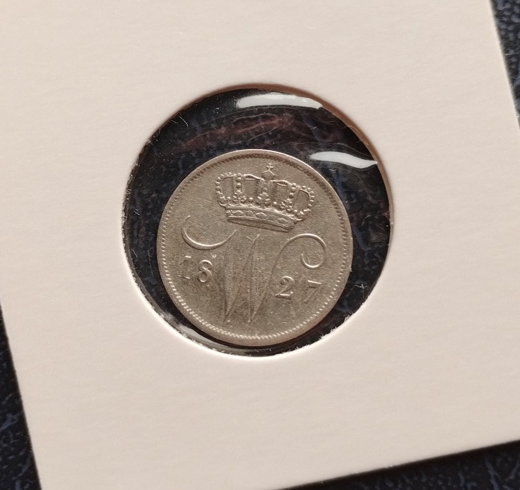 Mooi zilveren dubbeltje (10 cent) 1827 U (Utrecht), Verzenden, Koning Willem I, 10 cent, Losse munt