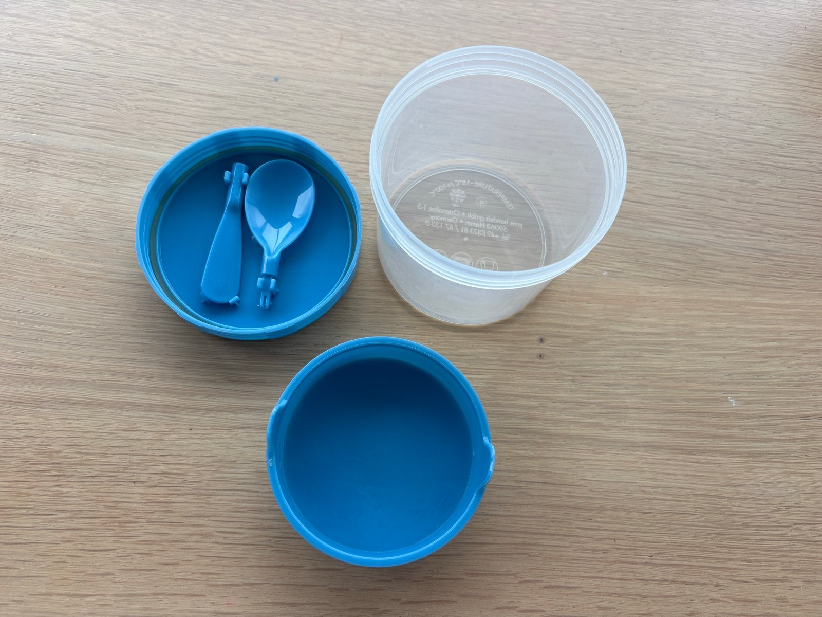 Ernesto Voorraadpot met Bestek - Ideaal voor onderweg, Ernesto, Blauw, Kunststof, Ophalen of Verzenden