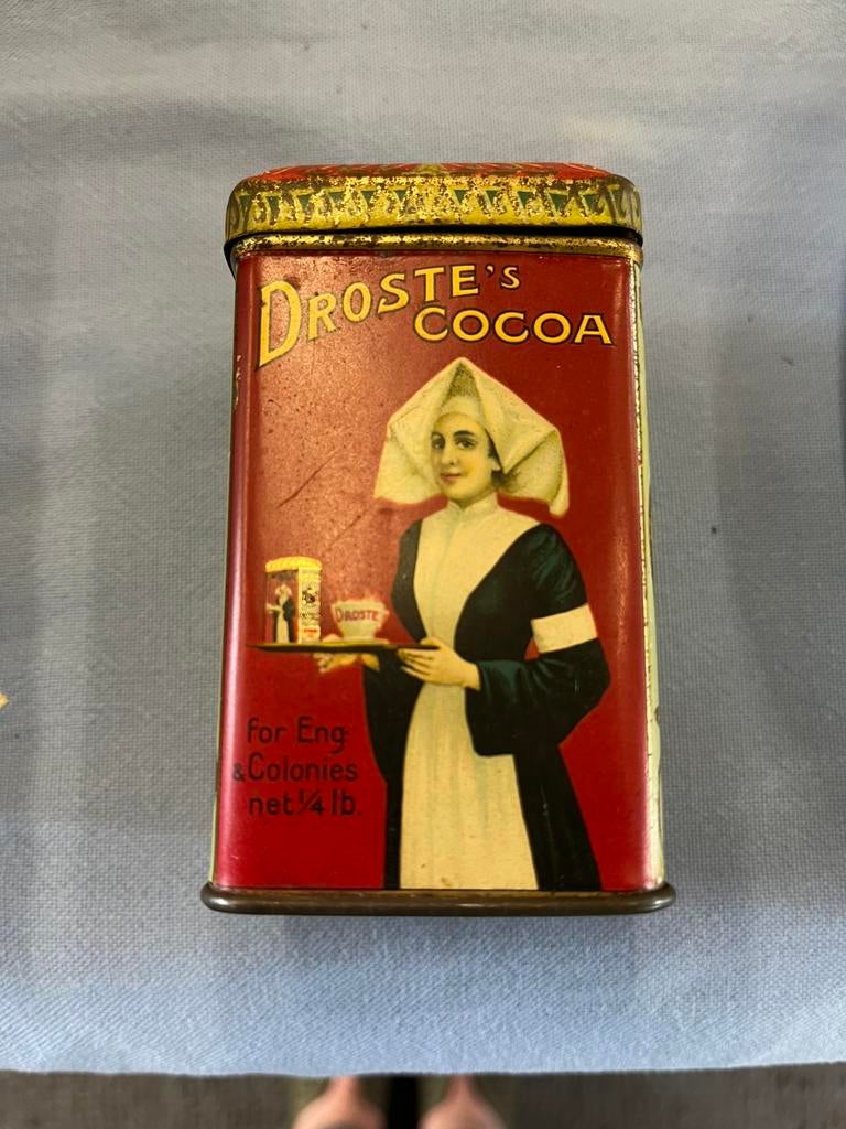 Droste cacao klein blikje voor de export, Ophalen of Verzenden, Zo goed als nieuw, Overige, Droste