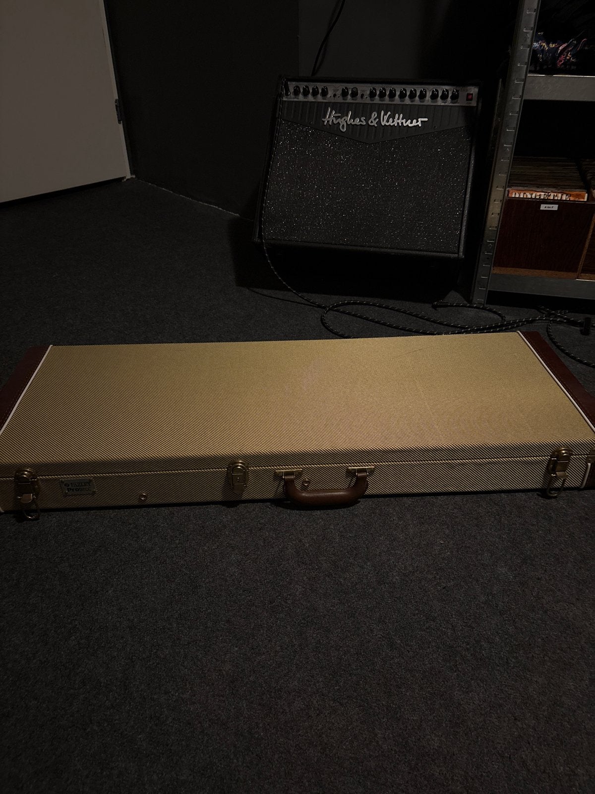Gitaarkoffer - Tweed Stijl Hardcase voor Elektrische Gitaar, Ophalen, Zo goed als nieuw, Elektrische gitaar