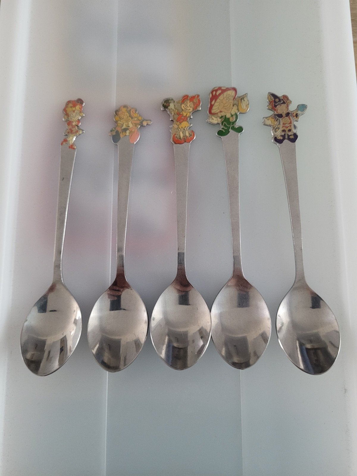 Vintage Efteling lepeltjes - Set van 5, Ophalen of Verzenden, Gebruikt