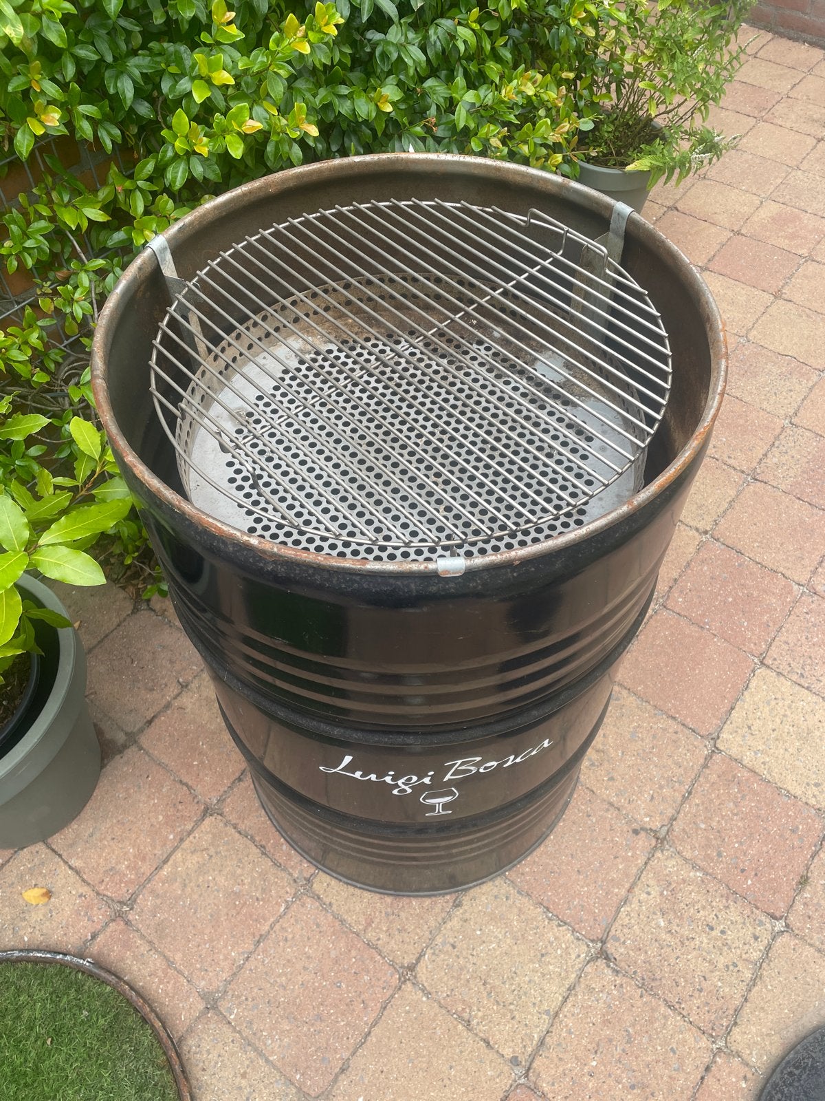 Luigi Bosca BBQ vat vuurkorf, Ophalen, Gebruikt