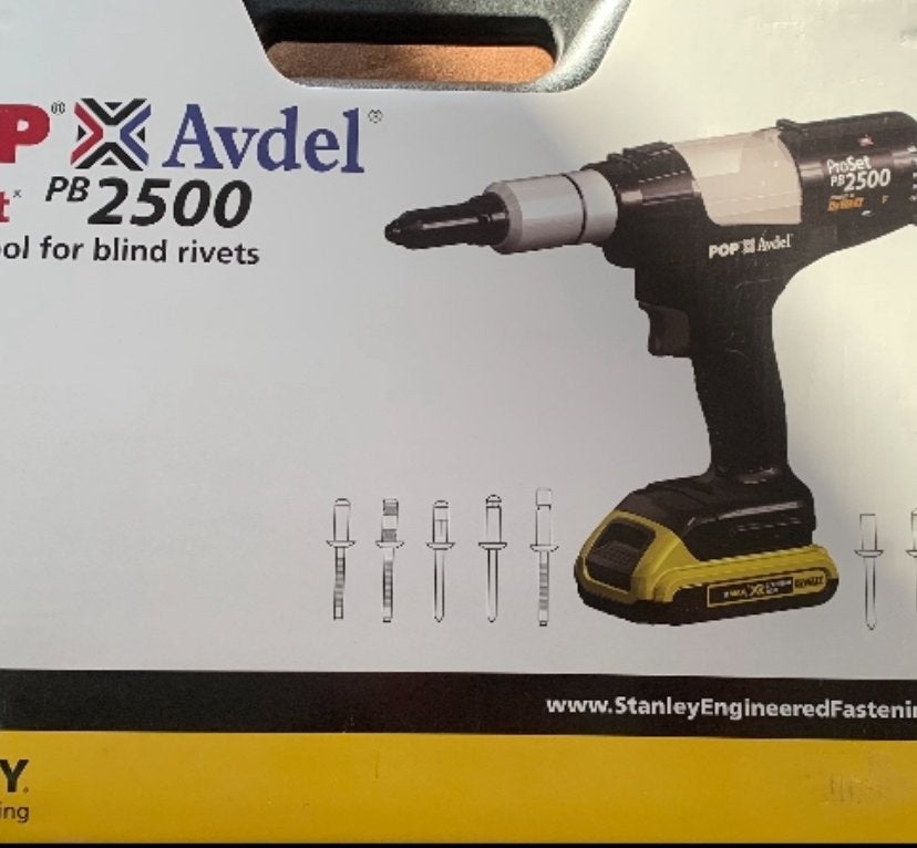 Stanley POP Avdel PB2500 Accu Blindklinknageltang 18V, Ophalen of Verzenden, Zo goed als nieuw, Overige typen, Stanley
