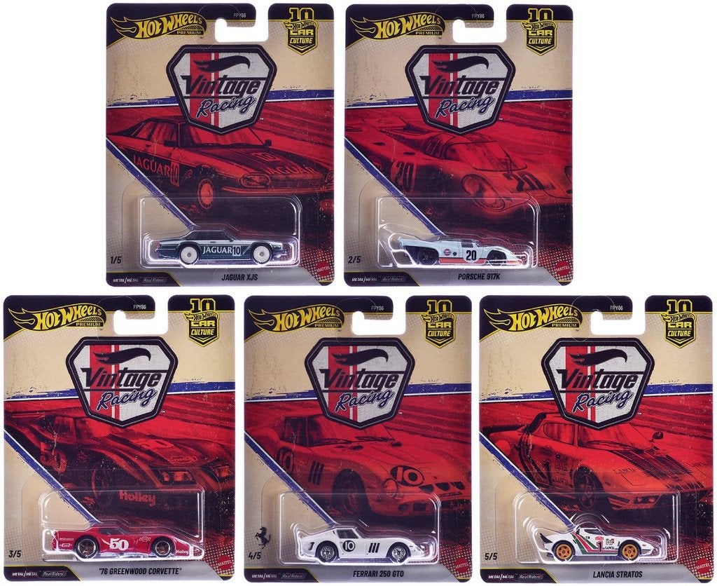 2026 Hot Wheels Premium Set van 5 stuks Vintage Racing, Ophalen of Verzenden, Nieuw