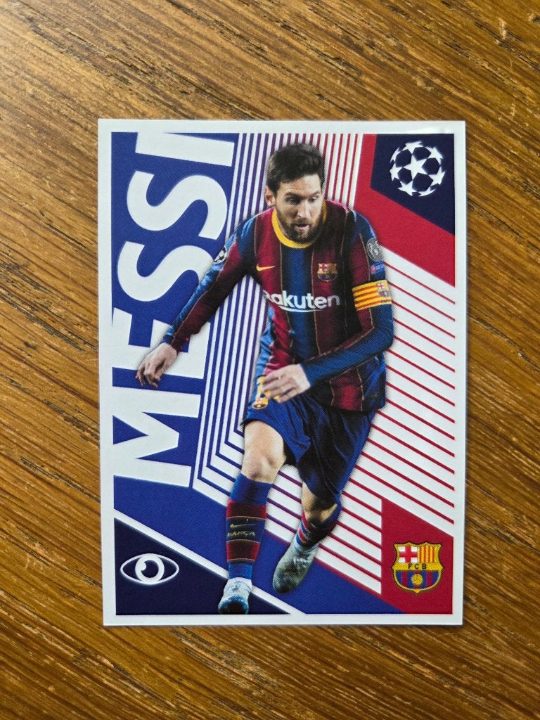 Lionel Messi #2 FC Barcelona Topps UCL 2020-2021 sticker, Ophalen of Verzenden, Zo goed als nieuw, Losse kaart, Foil