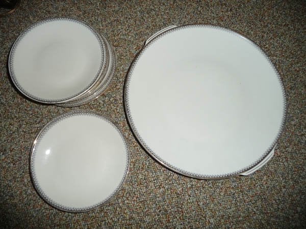 Mooi ouderwets gebakstel gebak servies, Antiek en Kunst, Antiek | Servies compleet, Ophalen of Verzenden