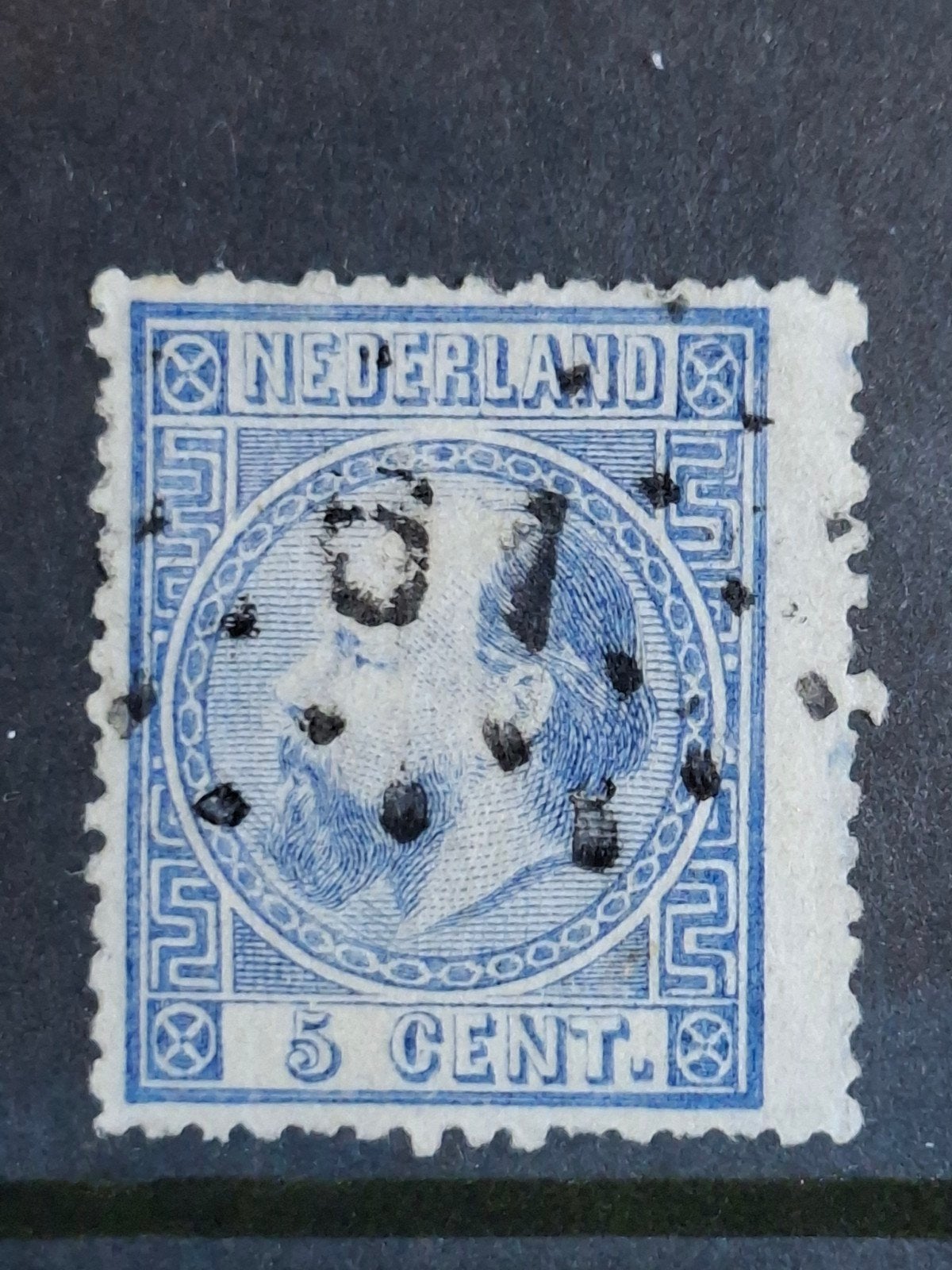 Puntstempel zegel nr 61 Hoogezand nvph nr 7, Postzegels en Munten, Postzegels | Nederland, Ophalen of Verzenden