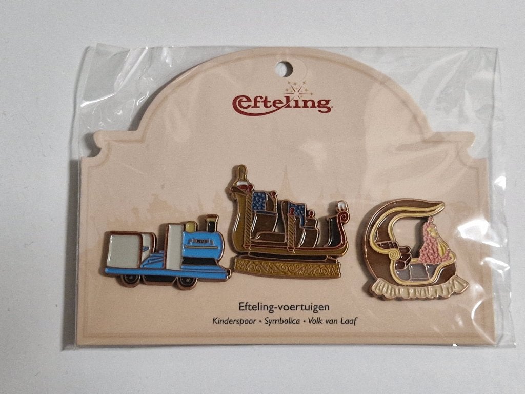 Efteling Voertuigen Pins, Ophalen of Verzenden, Nieuw, Button of Speldje