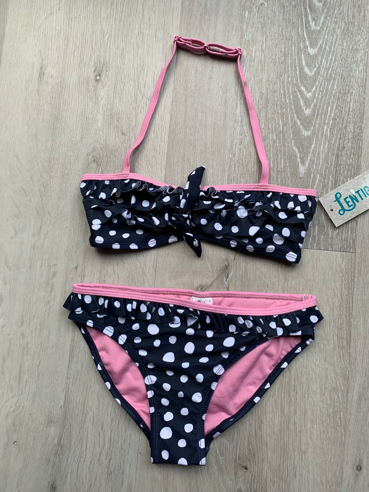 Nieuw Lentiggini bikini Mt 140 Navy white pink, Ophalen of Verzenden, Nieuw, Meisje, Bikiniset