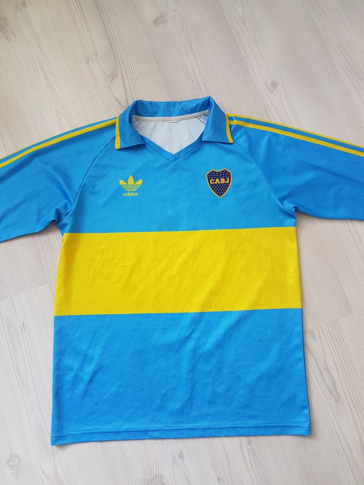 Boca Juniors retro voetbalshirt in size large, Ophalen of Verzenden, Zo goed als nieuw