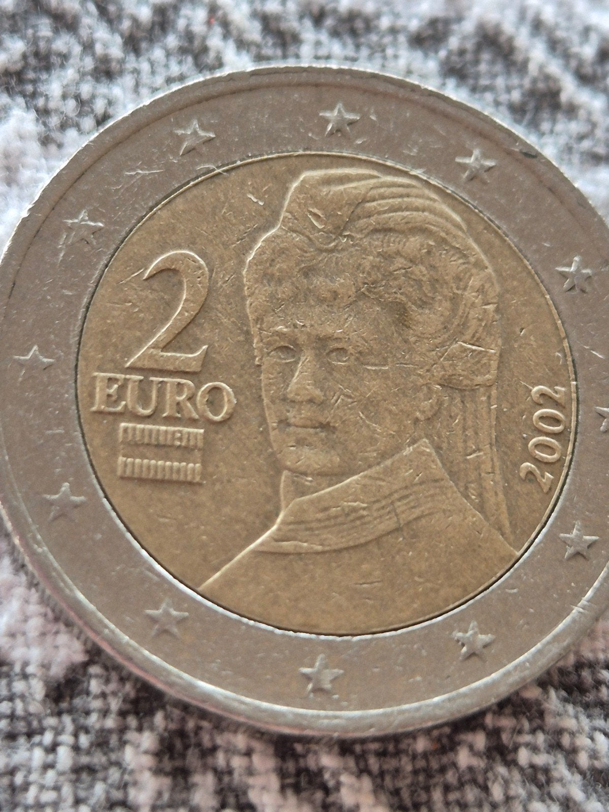 Oostenrijkse 2 Euro munt 2002 - Bertha von Suttner, Postzegels en Munten, Munten | Europa | Euromunten, Ophalen of Verzenden, Oostenrijk