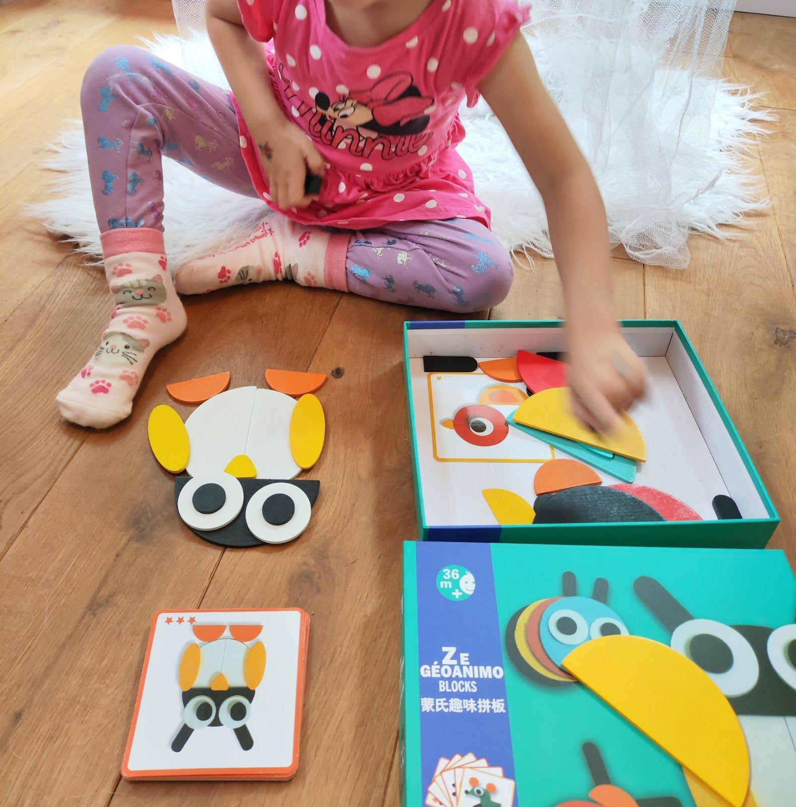 Geoanimo – houten Montessori educatieve puzzel voor kinderen, Ophalen of Verzenden, Nieuw