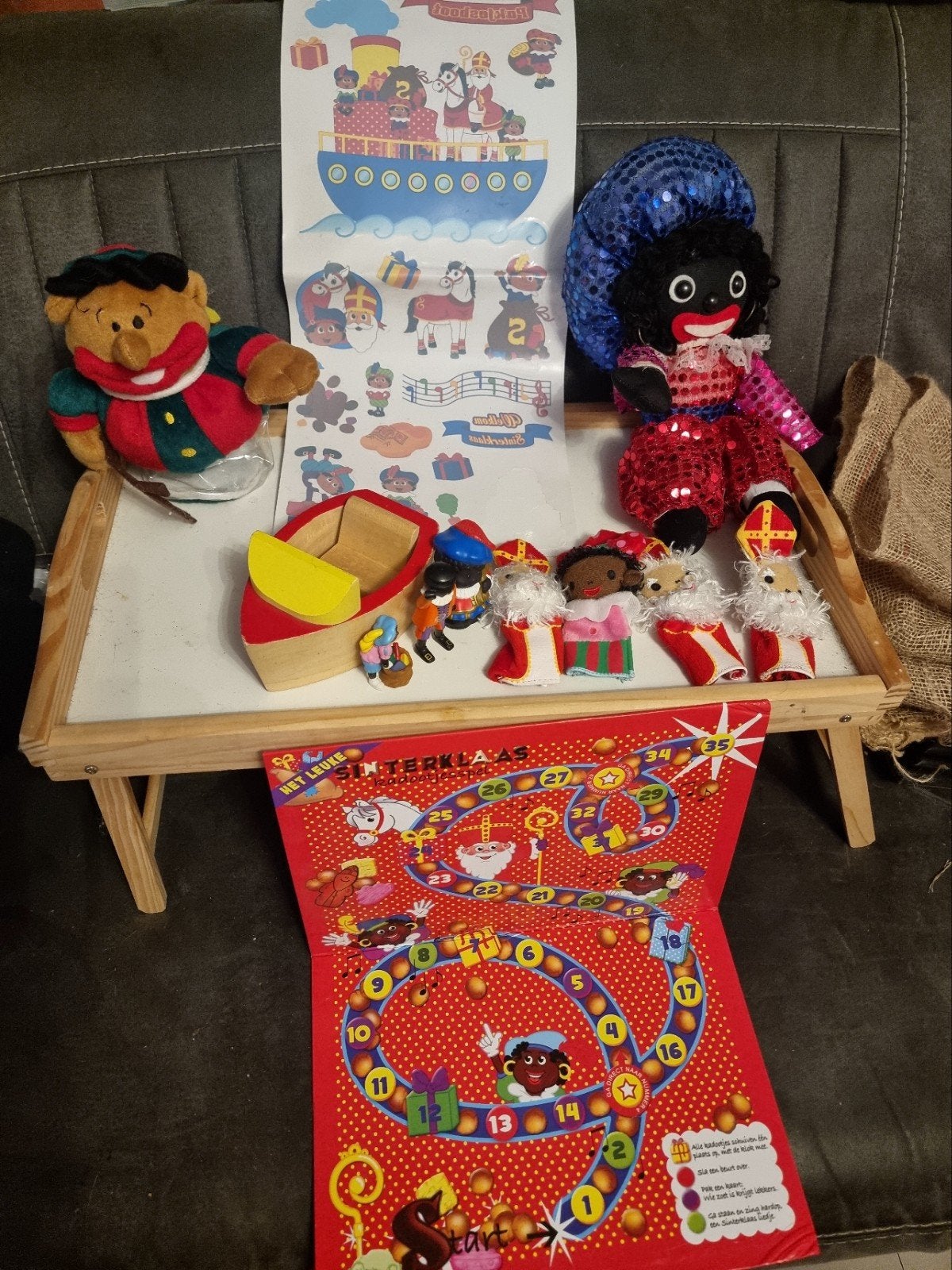 Sinterklaas Speelgoedpakket: Poppen, Stickers & Spel, Ophalen of Verzenden, Gebruikt, Jongen of Meisje