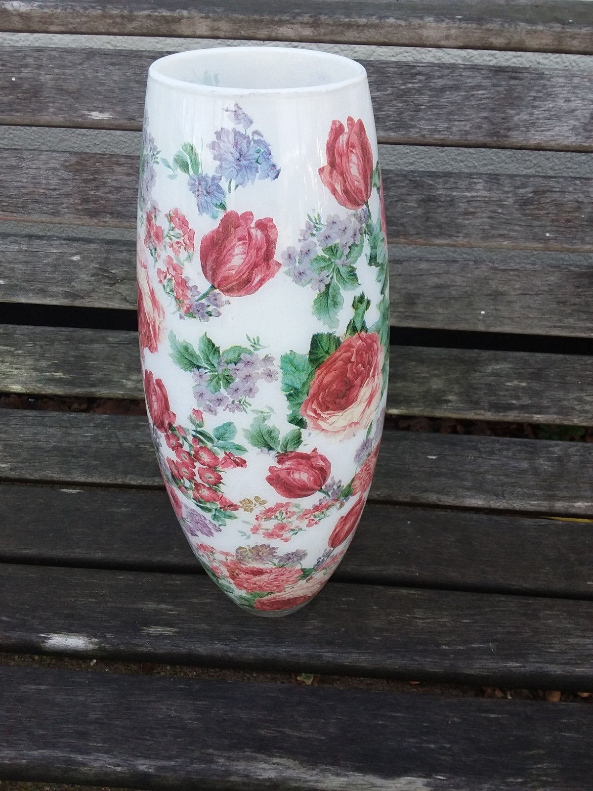 vaas 38 cm, Ophalen of Verzenden, Wit, 38 cm