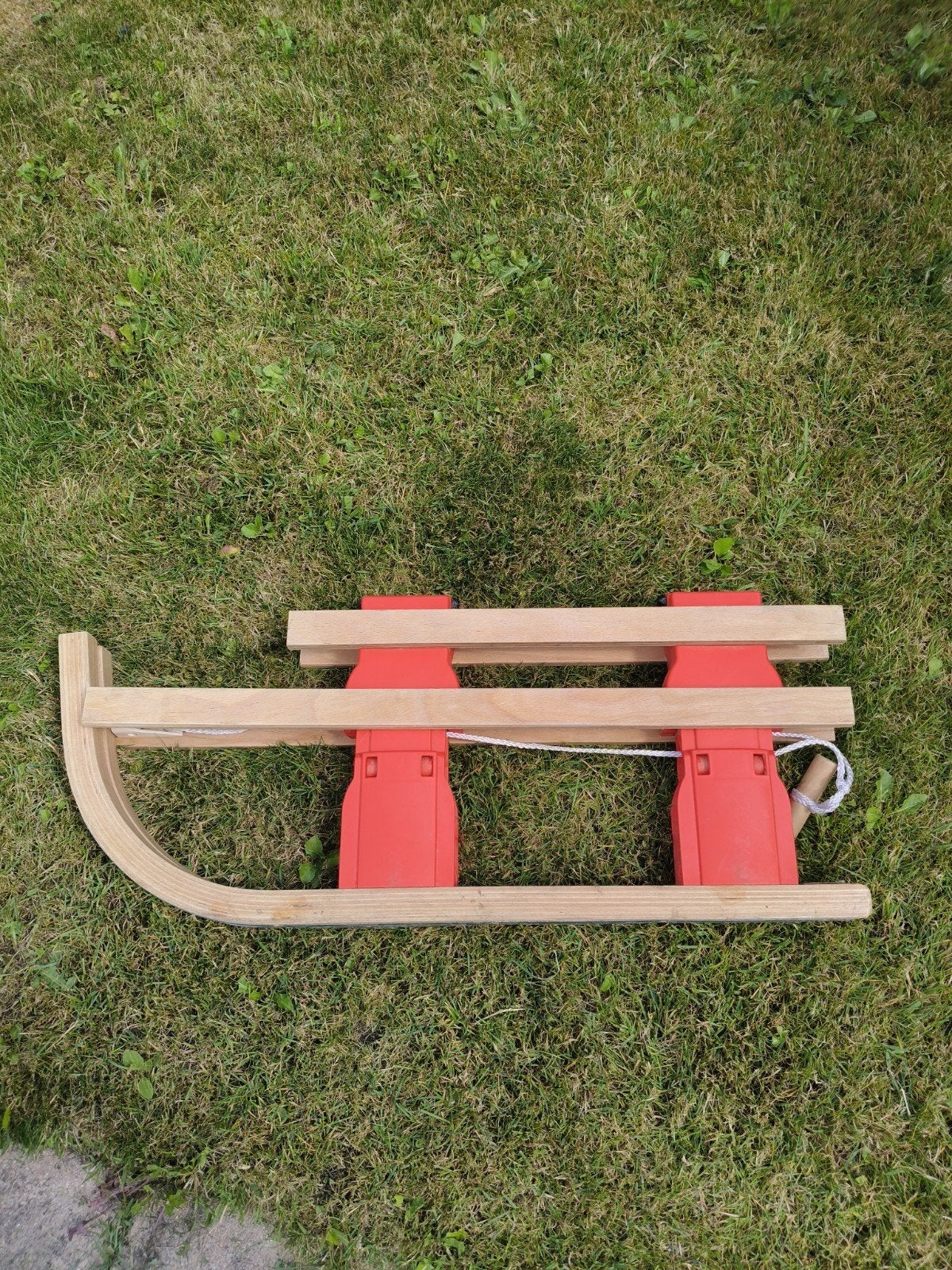 Houten slee inklapbare, Kinderen en Baby's, Speelgoed | Buiten | Sleeën, Ophalen, Rem, Gebruikt, Hout