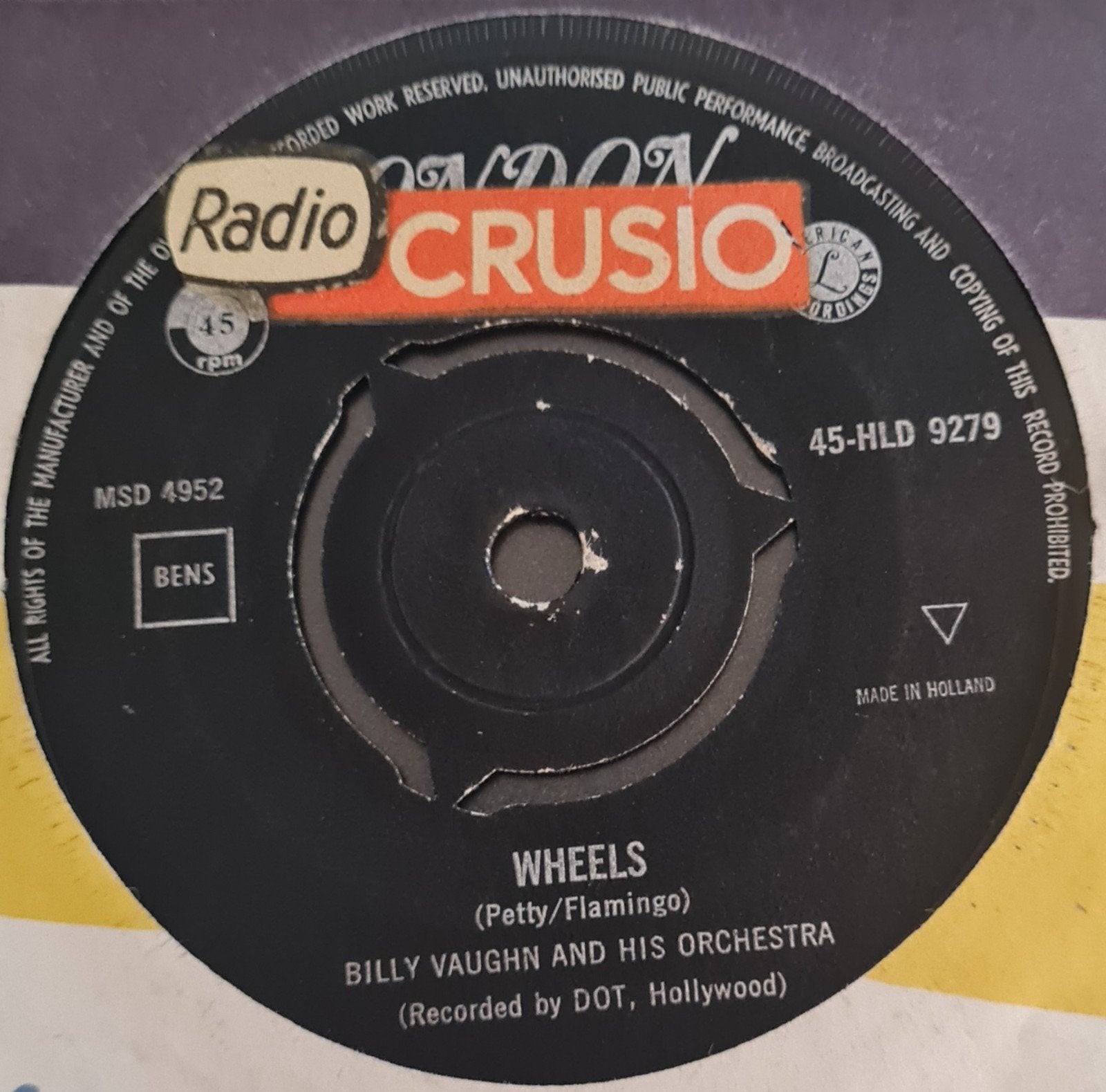 BILLY VAUGHN - WHEELS, Ophalen of Verzenden, Gebruikt