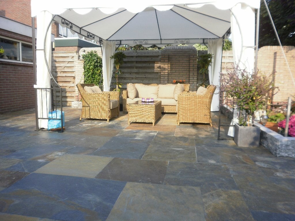 mooie leisteen tuintegels Rusty Slate groot wildverband, Ophalen of Verzenden, Nieuw, Natuursteen, Terrastegels
