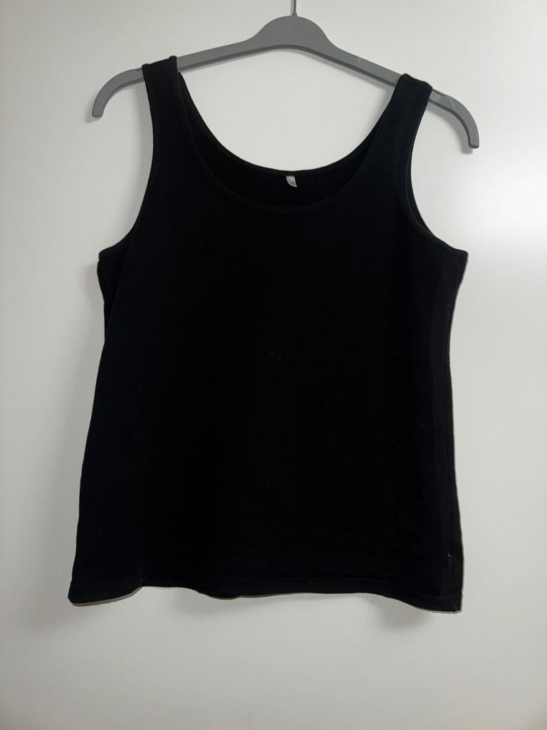 Topje xxl hemd singlet croptop zwart zwarte, Verzenden, Zwart, Maat 46/48 (XL) of groter, Zonder mouw