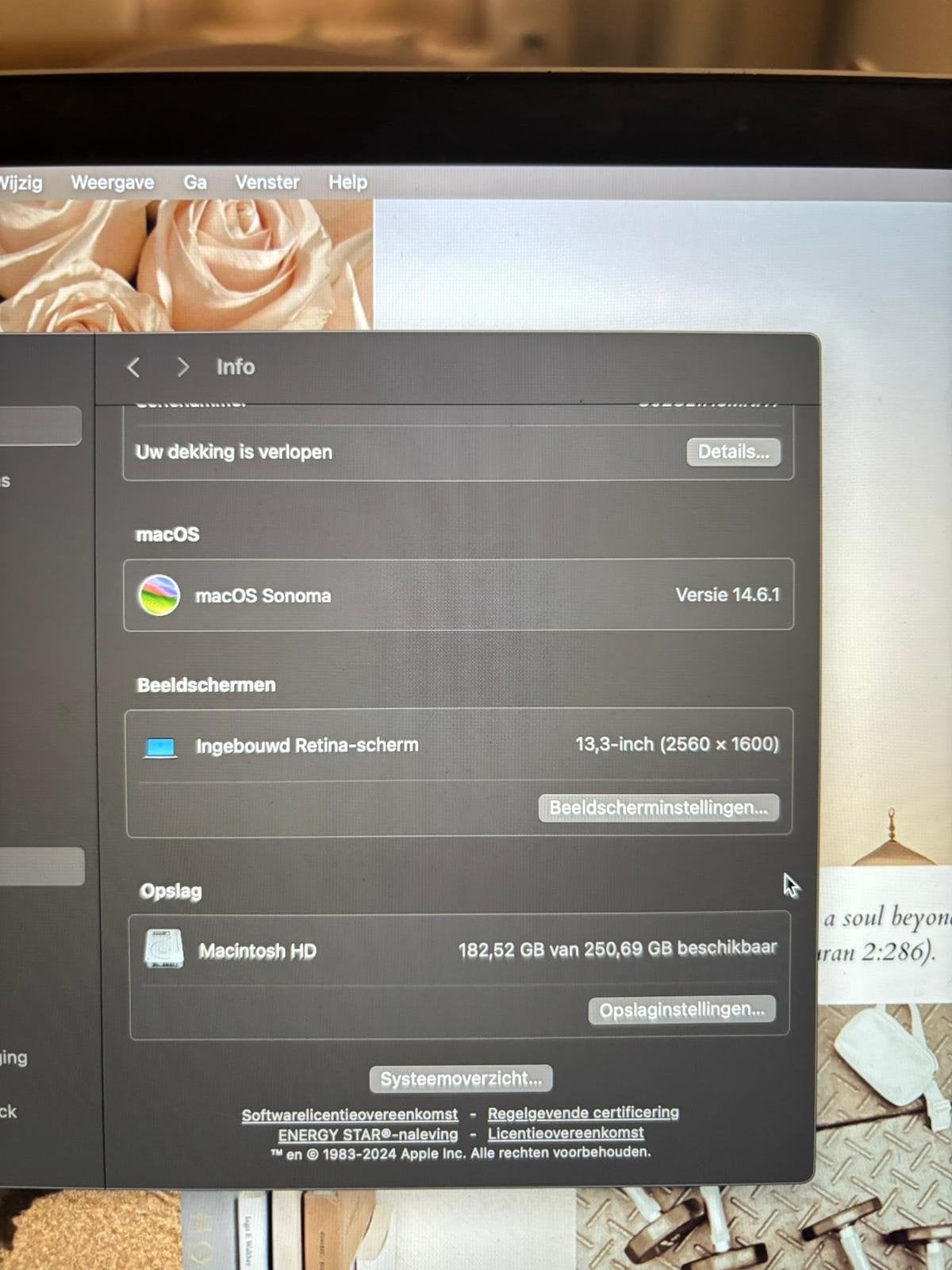 MacBook Air 13-inch 2020, 8GB RAM, 256GB SSD, Gebruikt, 256 GB, Qwerty, 8 GB