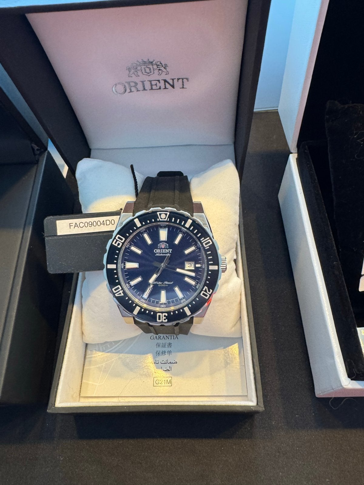 Orient Nami duikhorloge - Automatisch - Blauwe wijzerplaat, Overige merken, Staal, Polshorloge, Nieuw
