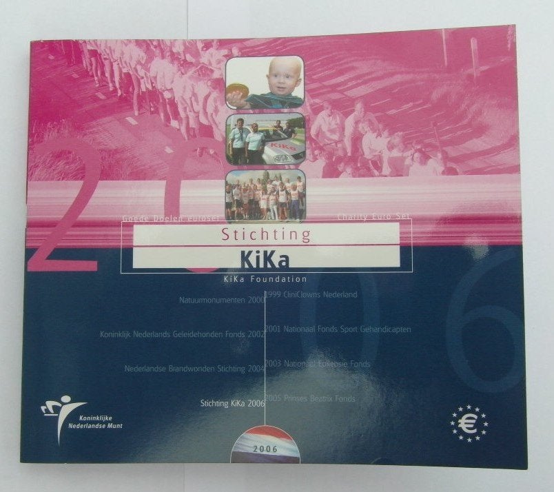 Jaarsets Goede Doelen o.a. jaarset 2006 Stichting KiKa, Postzegels en Munten, Ophalen of Verzenden, Koningin Beatrix, Euro's, Setje