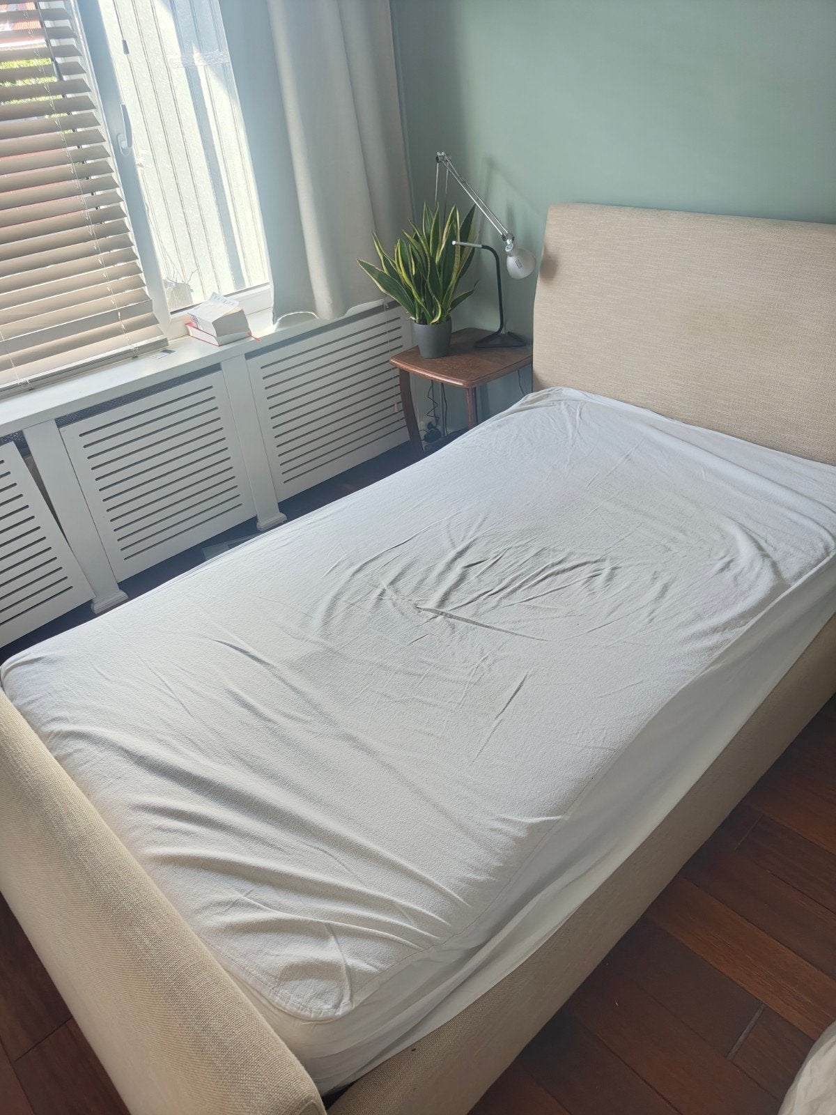 Auping twijfelaar 120x200 elektrisch verstelbaar, Beige, Ophalen of Verzenden, Twijfelaar, 120 cm