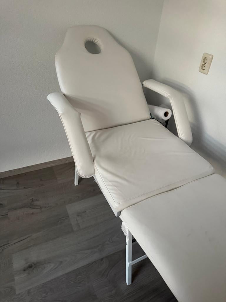 vidaXL Behandelstoel  kunstleer wit, Huis en Inrichting, Stoelen, Ophalen of Verzenden