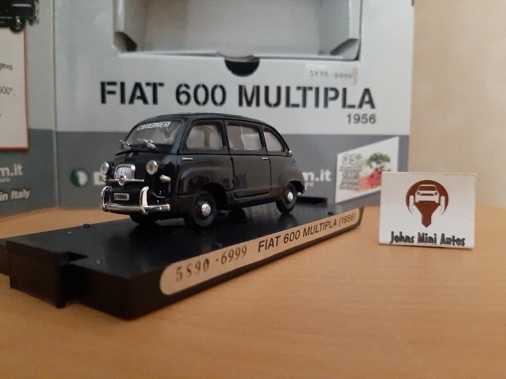 Fiat 600 Multipla Carabinieri 1:43, Hobby en Vrije tijd, Modelauto's | 1:43, Overige merken, Auto, Nieuw, Ophalen of Verzenden