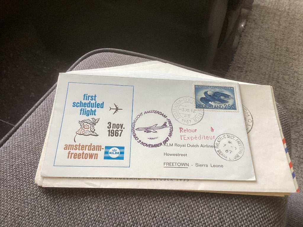 No2539 KLM Amsterdam Freetown 3-11-1967 klein formaat, Ophalen, Onbeschreven, Nederland