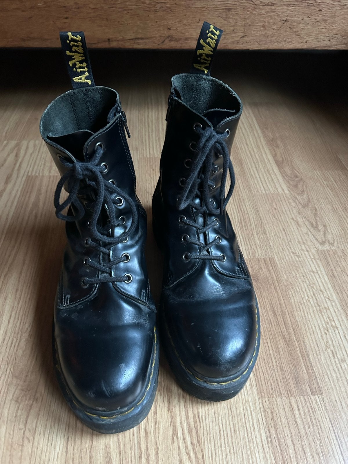Dr. Martens Jadon laarzen - Zwart, maat 43, Ophalen of Verzenden, Gedragen, Zwart, Lage of Enkellaarzen