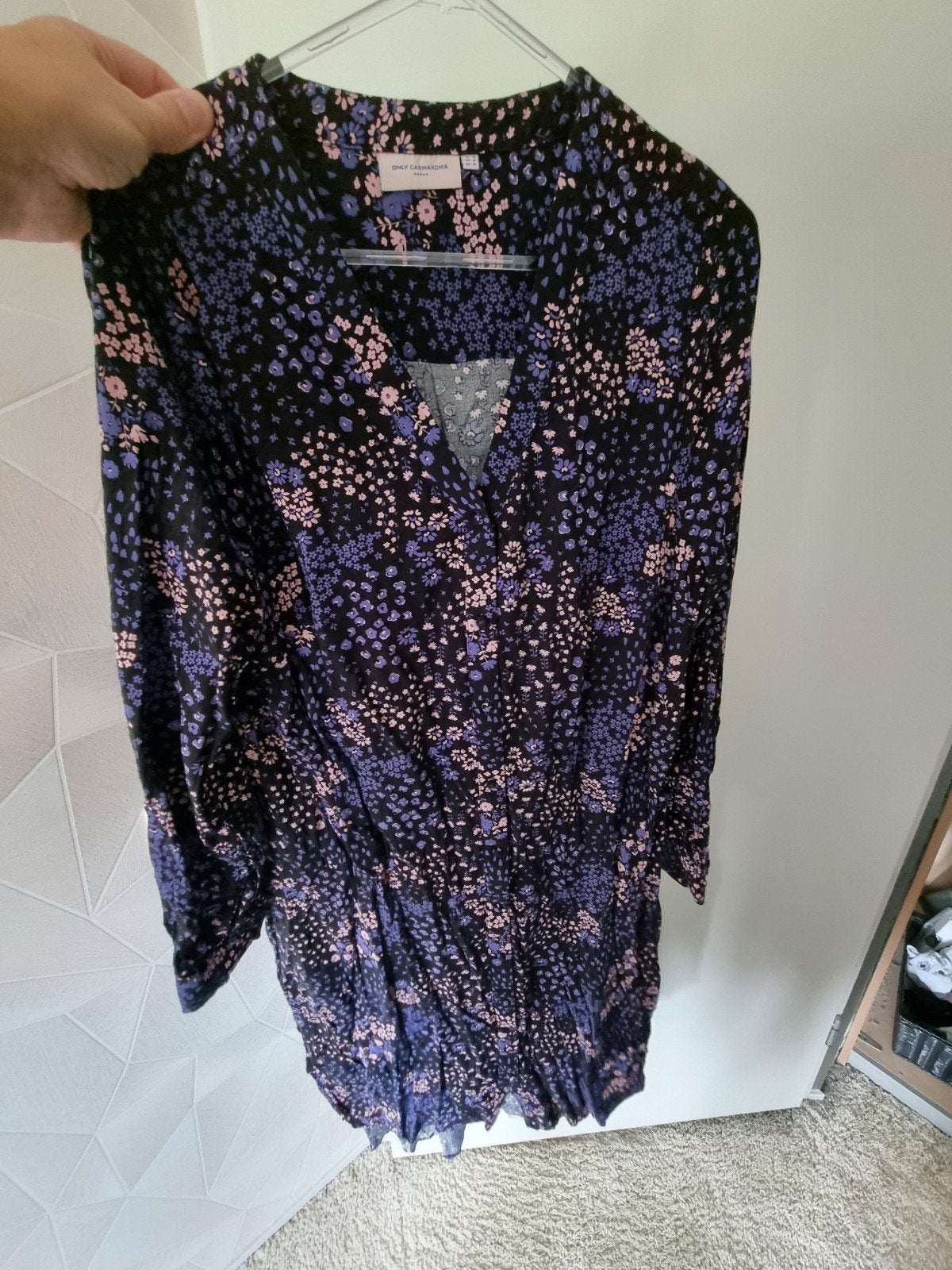 ONLY Carmakoma jurk met bloemenprint, maat 46 (XL), Kleding | Dames, Zwart, Maat 46/48 (XL) of groter, Ophalen of Verzenden, Zo goed als nieuw