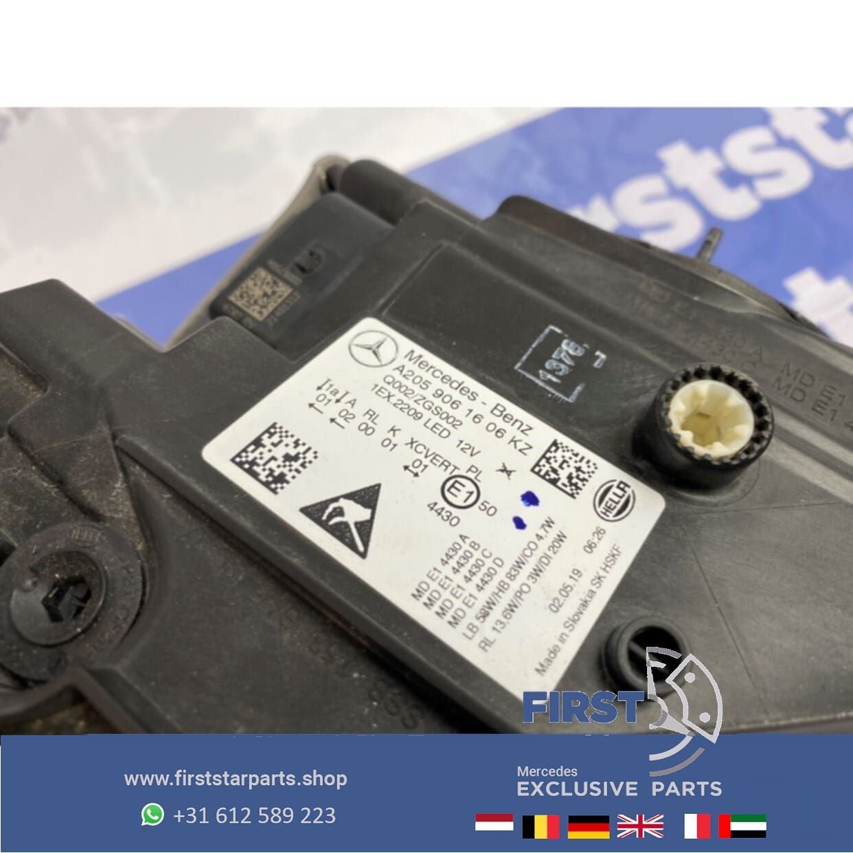 W205 Facelift Multibeam LED koplamp RECHTS COMPLEET Mercedes, Gebruikt, -, Ophalen of Verzenden, -