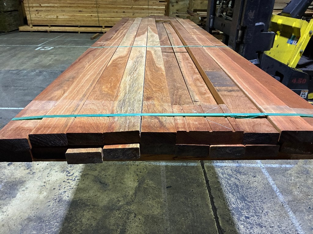 palen–liggers-regels-Hardhout/Angelim Vermelho-40x100mm, Ophalen, Nieuw, Hardhout, 250 cm of meer