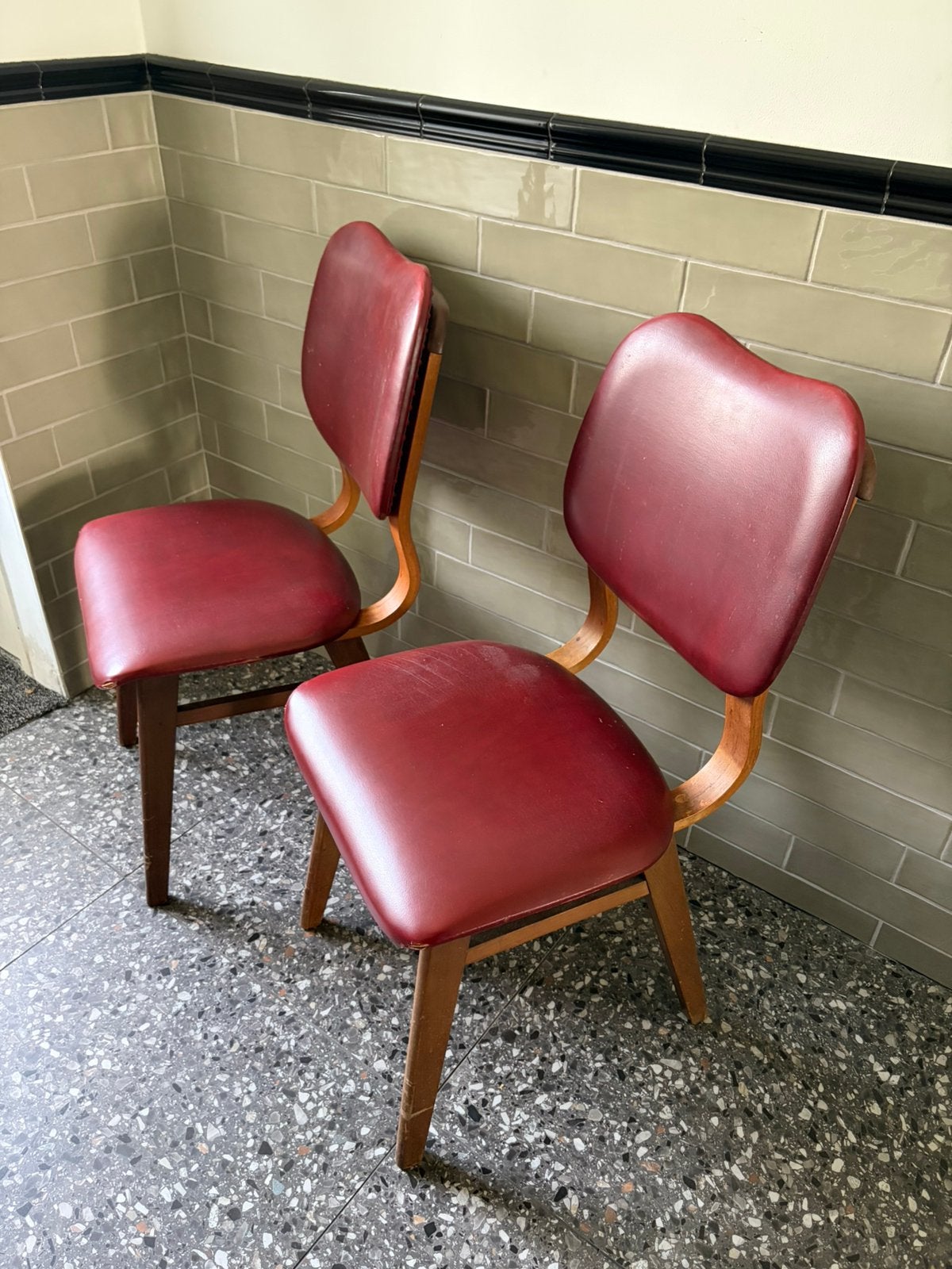 Twee Deens vintage eettafel stoelen jaren ‘60, Ophalen, Scandinavisch Vintage design, Twee