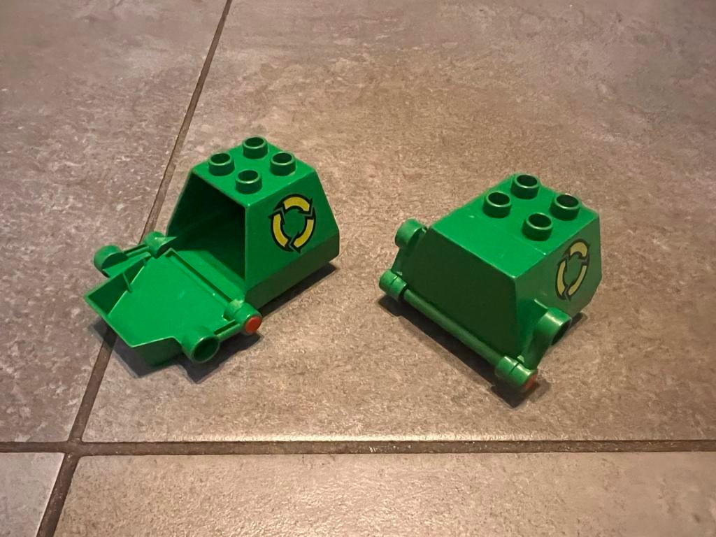 Duplo Containers voor achterop een auto, 2 stuks, Ophalen of Verzenden, Zo goed als nieuw, Accessoire, Duplo