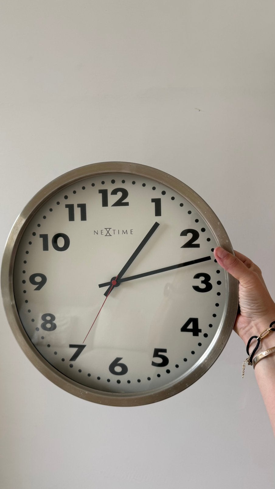 Nextime klok, Ophalen of Verzenden, Gebruikt, Analoog, Wandklok