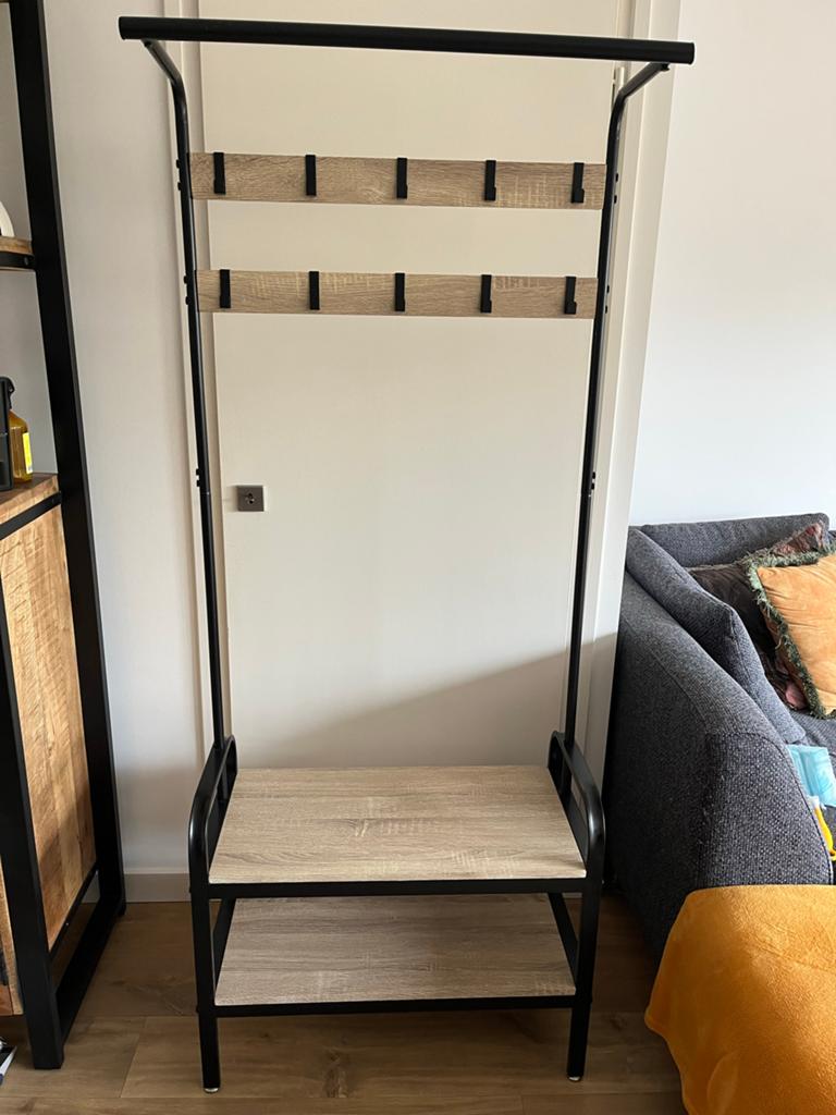Industriële kapstok met mandjes - zo goed als nieuw, Huis en Inrichting, Woonaccessoires | Kapstokken, Zo goed als nieuw, Staande kapstok