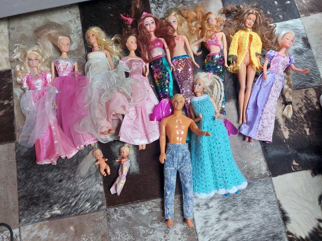 Barbie Roze Cabrio, Paarden en Meubels Speelset, Ophalen of Verzenden, Gebruikt, Meisje