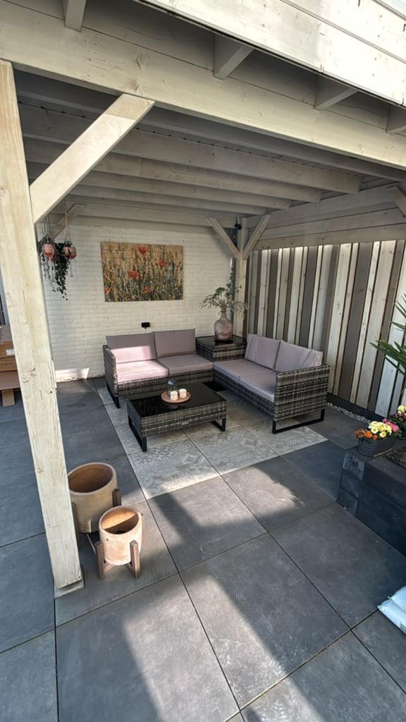 Wicker Loungeset met Kussens - Zo goed als nieuw, Ophalen, Zo goed als nieuw, Wicker