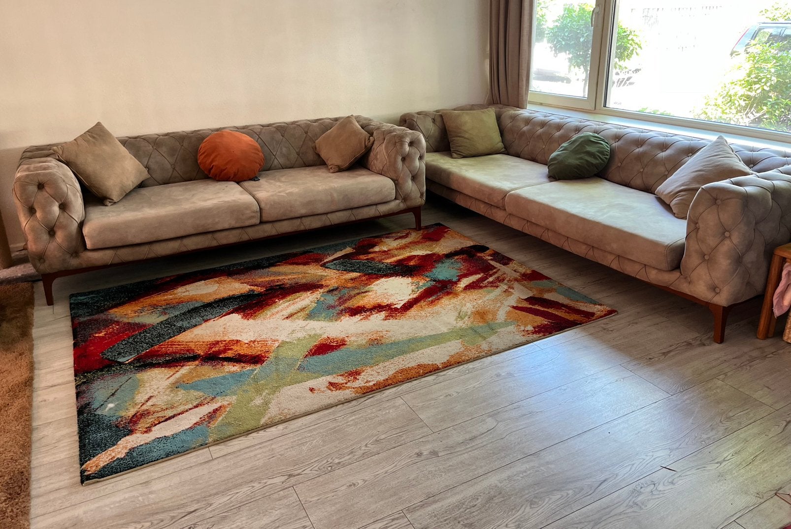 Luxe Velours 5 en 3-zits banken 280cm & 225cm, Huis en Inrichting, Banken | Bankstellen, Ophalen, 250 tot 300 cm, Overige maten