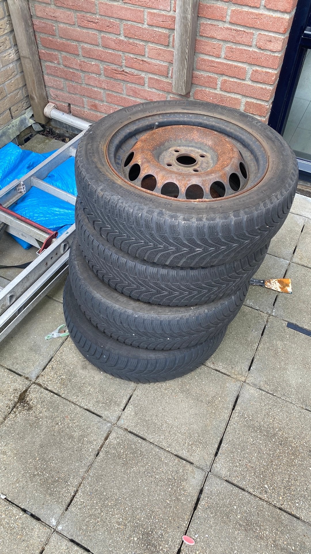 Vredestein Winterbanden met velg, Auto-onderdelen, Banden en Velgen, Ophalen, Gebruikt, Banden en Velgen, Winterbanden