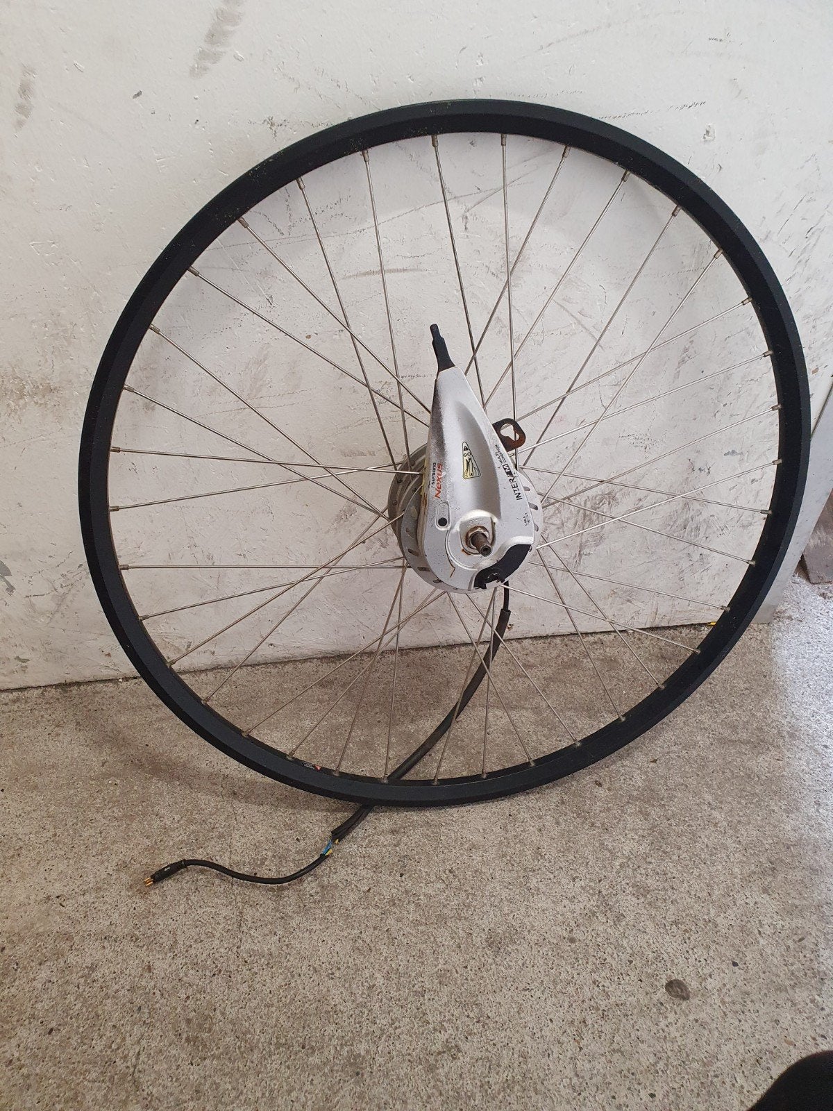 Fietswiel met motor en Shimano Nexus Inter-M naaf, Fietsen en Brommers, Elektrische fiets, Gebruikt, Aluminium, Shimano